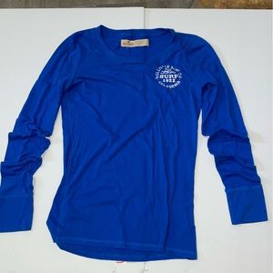 Womens Hollister Royal Blue Long Sleeve Tshirt